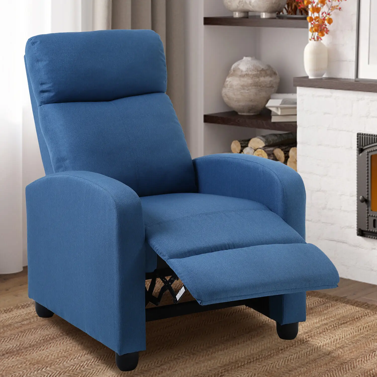 

Massage Recliner Chair Single Sofa Fabric Padded Seat Theater Home / Footrest