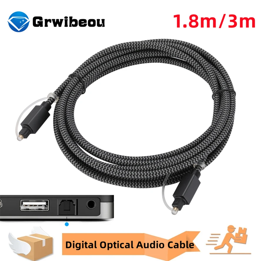 

Digital Optical Audio Cable Toslink SPDIF Coaxial Cable 1.8m 3m for Amplifiers Blu-ray Xbox 360 TV box PS4 Soundbar Fiber Cable