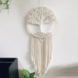 Handmade Macrame Wall Hanging Large Tree of Life Boho Wall Decor for Bedroom Nursery Apartment Dorm Home Decoration Gift Girl