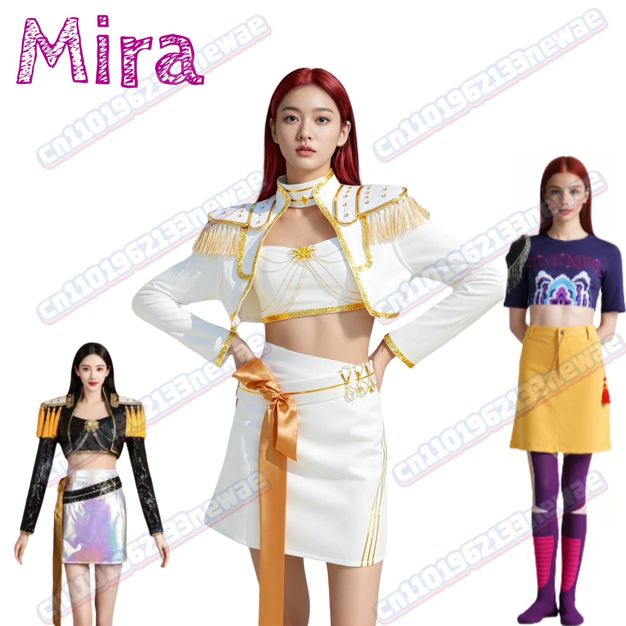 

Rumi KPop Anime Demon Cos Hunter Superstar Cosplay Costume Full Set with Wig for Women Halloween Party Roleplay XXXLGroup Suit