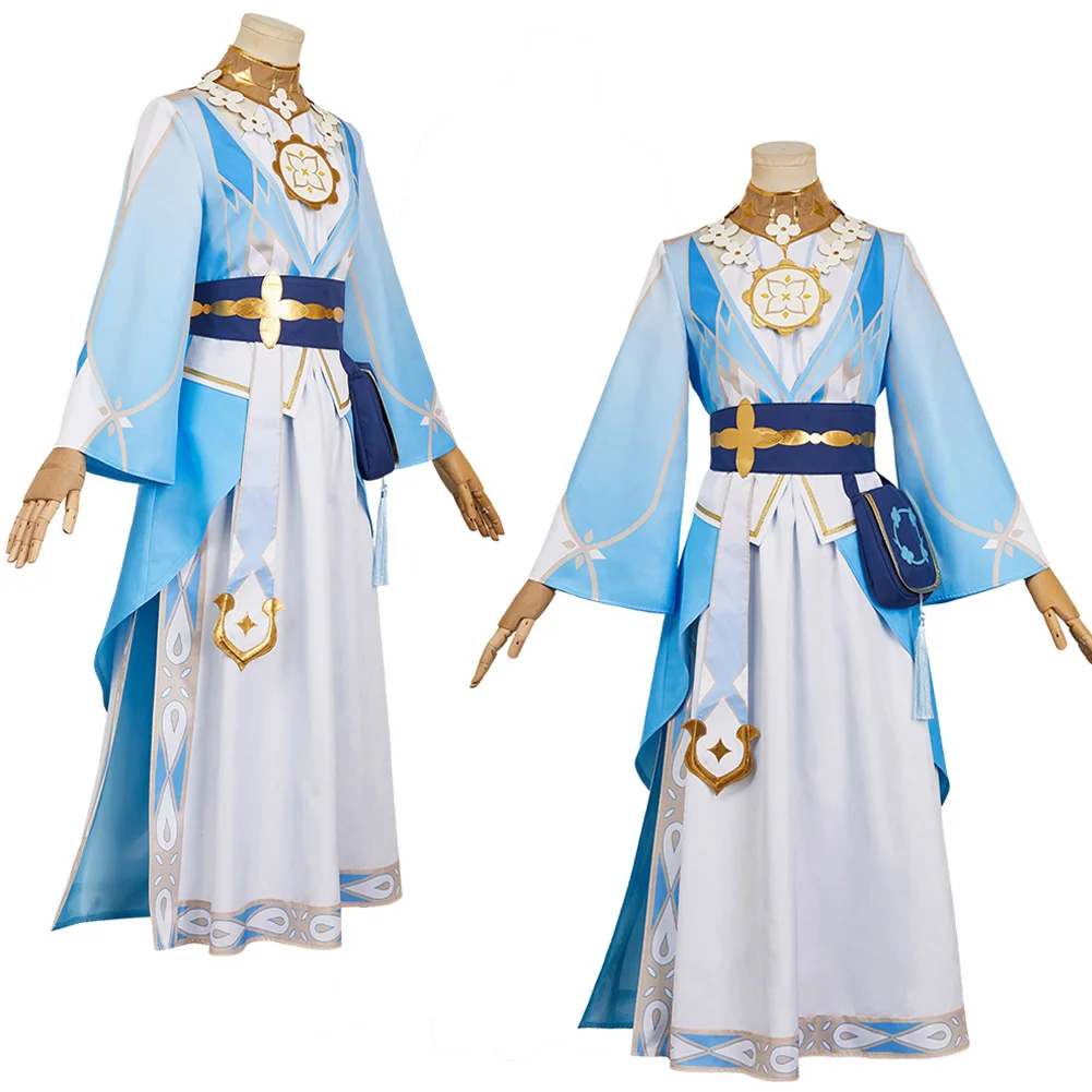 Genshin Impact Lumine Costume Cosplay Donne Adulte Fantasia Kimono Abito Cintura Abiti Travestimento Vestito da Festa di Carnevale di Halloween