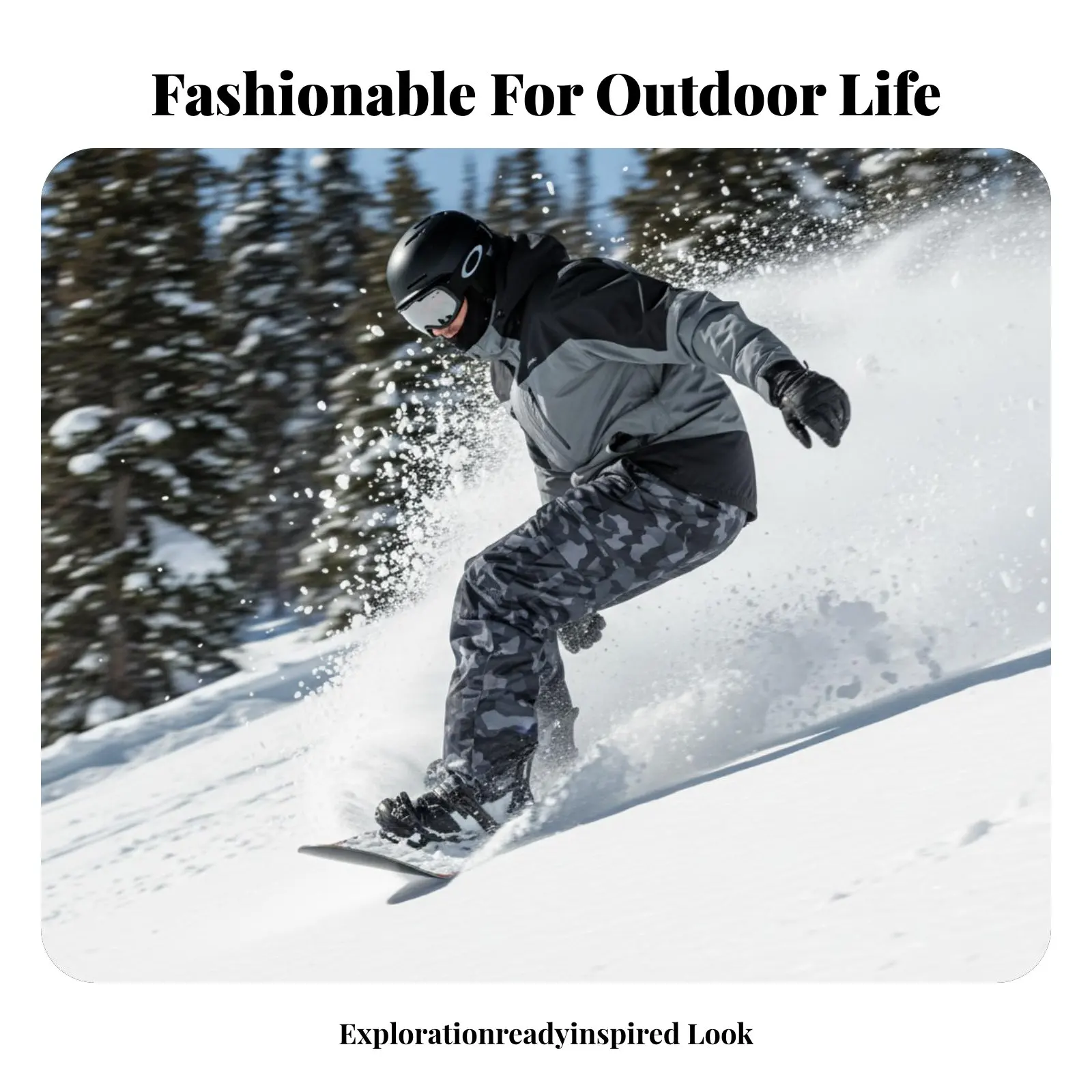 

Men's Ski Pants, Snowboard, Warm, Thick, Loose Fit, Multi-Pocket, Camouflage