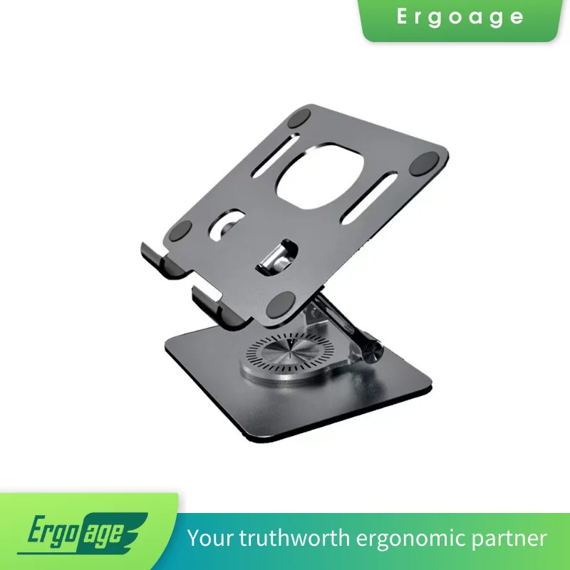 

Ergoage Aluminum Alloy 360 Rotatable Universal Folding Portable Metal Stand Compatible with 4.7-12 Inch Laptop