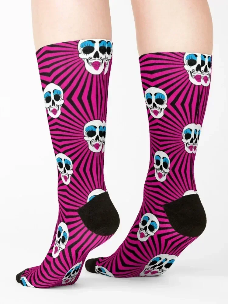 Drag Skull Socks Climbing New year's Toe sports funny gifts Socks For Women Men's