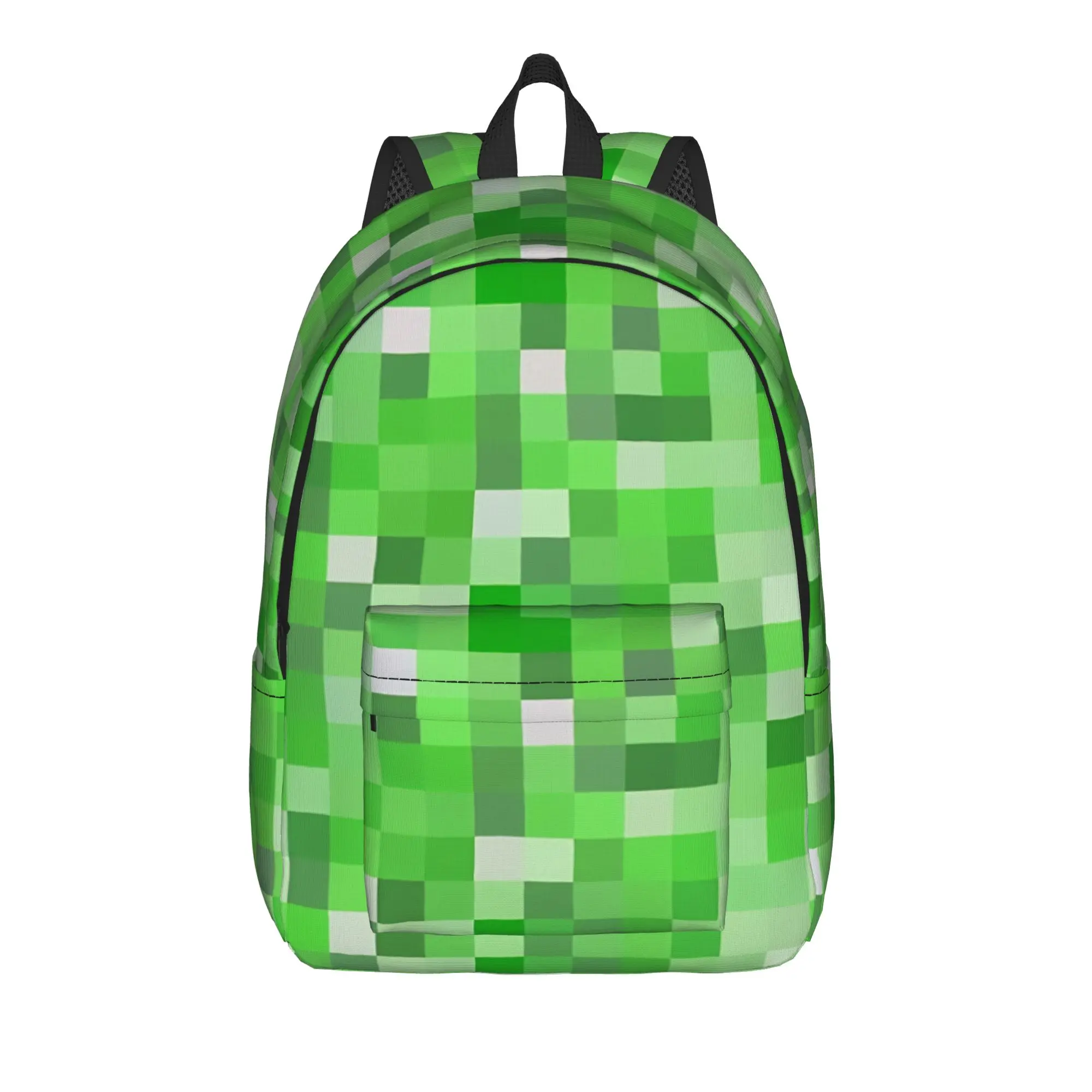 Mosaic Pixel Creeper Texture  Backpack  Kawaii Backpacks Unisex Travel Large High School Bags High Quality Rucksack