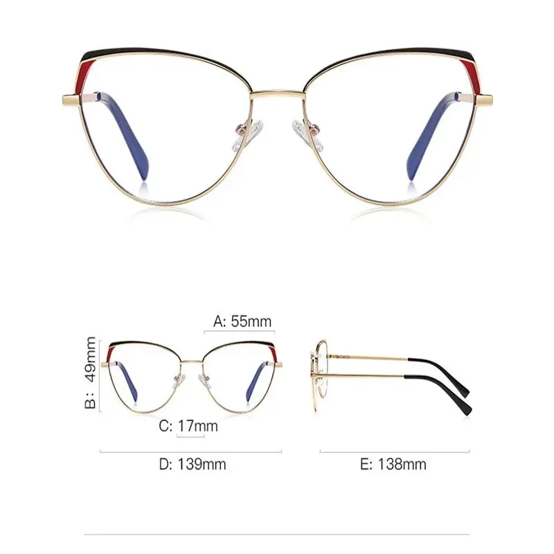 Eyebrow Point Paint Metal Optical Frame With Street Shot English Style Open Flat Light Mirror Womean And Men Glasses image 6