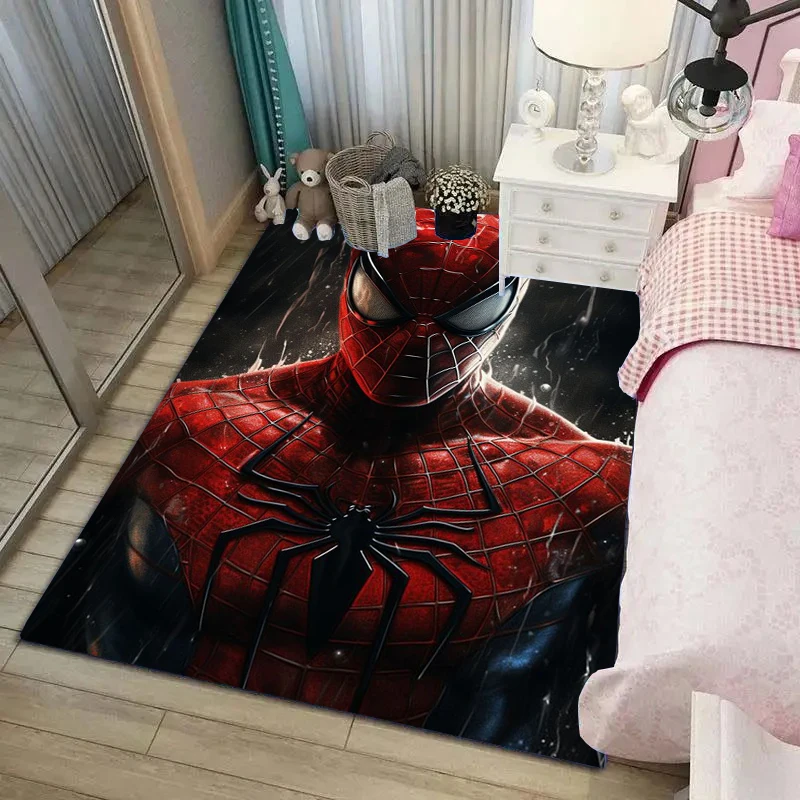 Marvel Spiderman Cool Large Area Rug Carpet Home for Living Room Children Kid Bedroom Sofa Doormat Floor Non-slip Mat Decoration