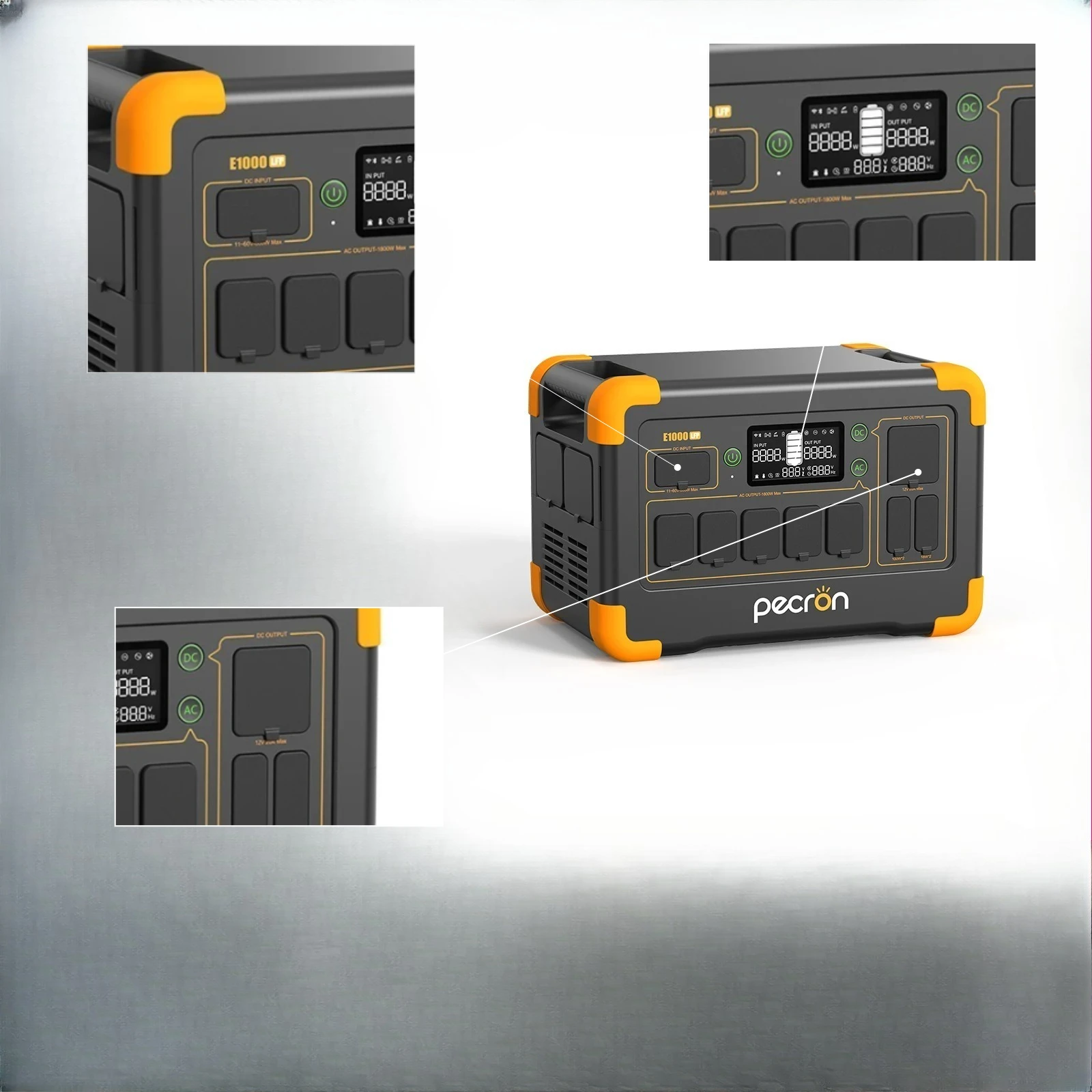 1024Wh Portable Power Station, 1800W LiFePO4 Battery Backup, Expandable to 4096Wh Solar Generator with Fast Charging