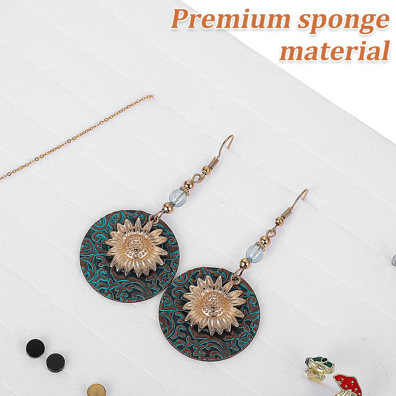 

10pcs Jewelry Box Inserts Ring Insert Mat Multiple Slots Sponge Material For Rings Earrings Storage Display Lightweight