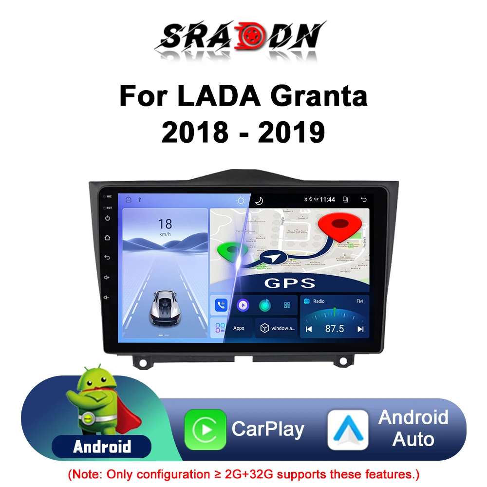 For LADA Granta Cross 2018 2019 Car Radio Android Automotive Multimedia Player GPS Navigation Carplay Touch Screen Auto Stereo