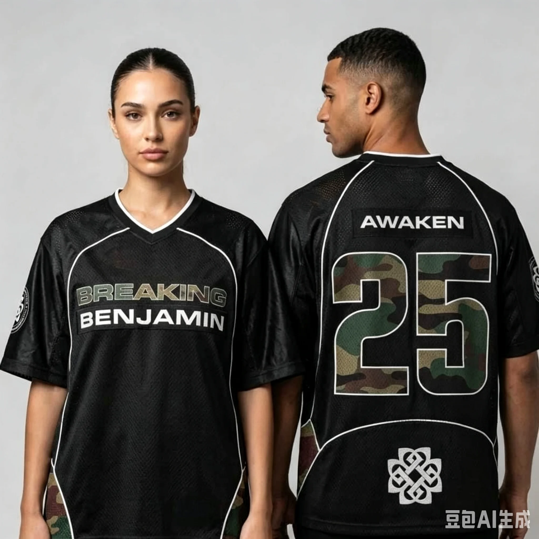 Men Women Jersey Breaking Benjamin Letter AWAKEN 25 Double Sided Short Sleeve Unisex Streetwear Fan Tops Family Matching