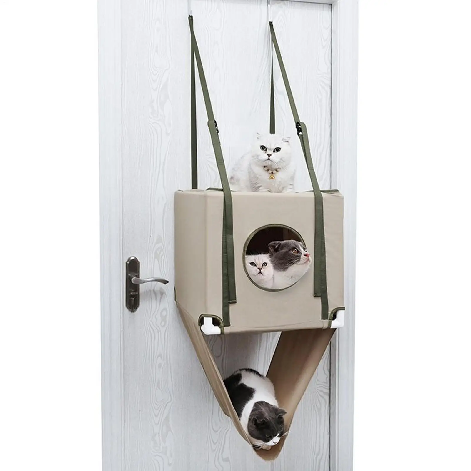 

Door Suspending Cat Shelf Climber Cat Wall Hammock Double Layer Adjustable Breathable Pet Furniture For Pet Playing Climbing