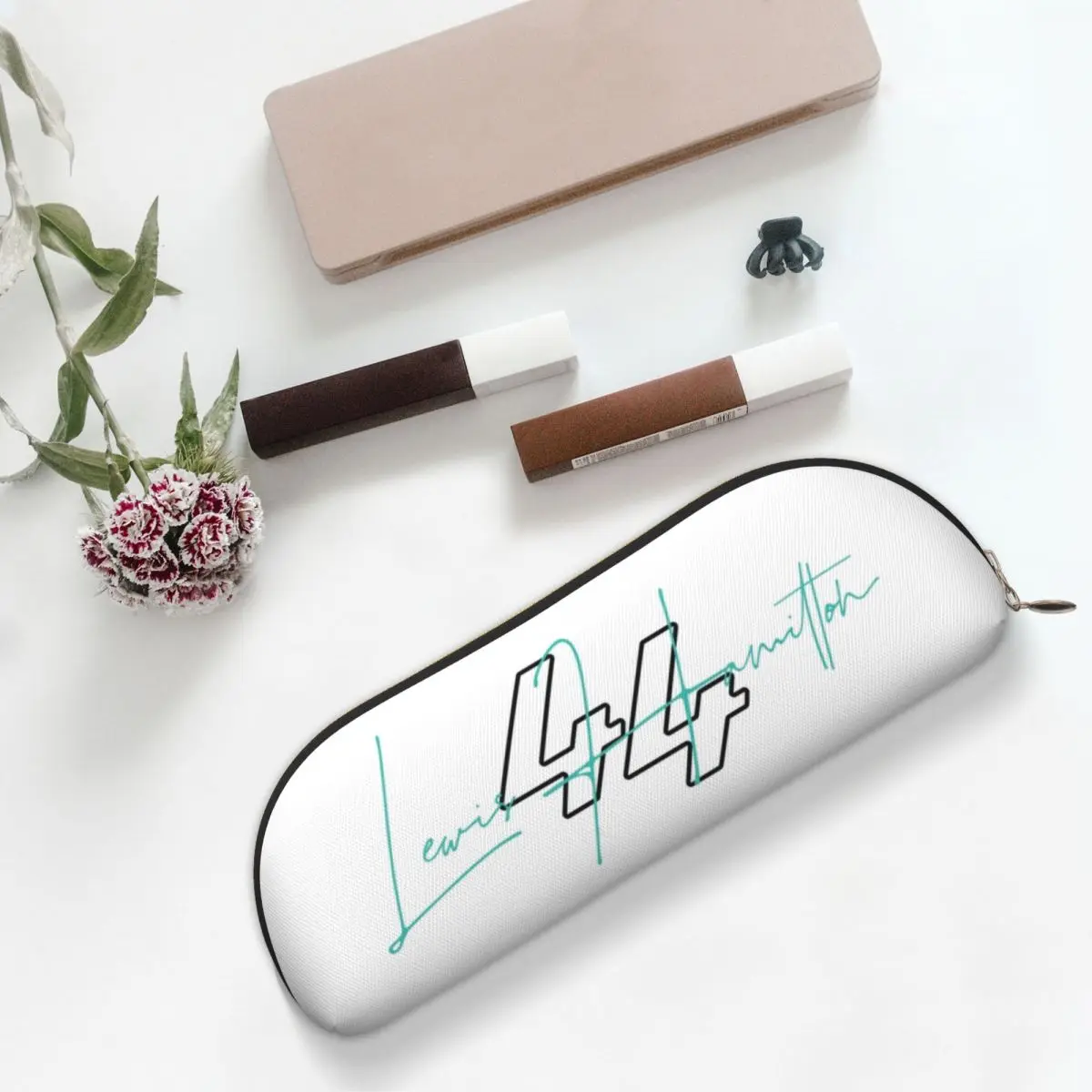 توقيع F1 السائقين لويس هاميلتون مقلمة قلم رصاص الحقيبة تخزين لوازم مكتبية تخزين كبير صندوق القلم حقيبة أقلام رصاص