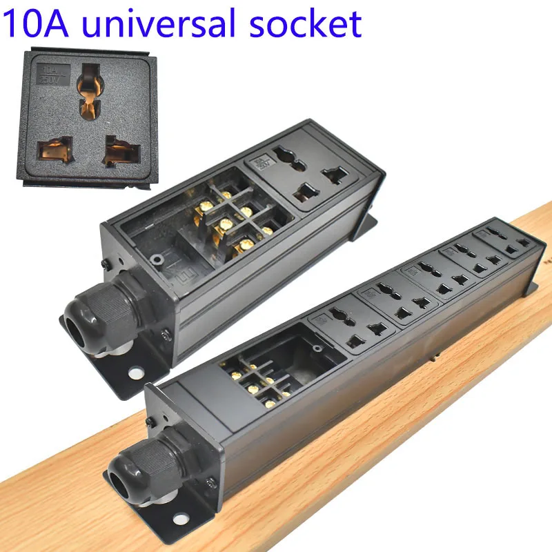 PDU power board network cabinet rack wall desktop bottom 1-9AC10 A universal socket with junction box wireless socket