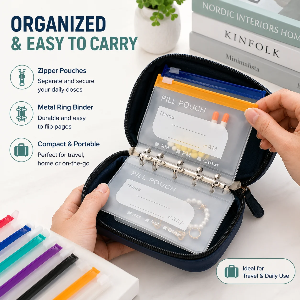 Mini Portable Travel Pill Orga - Food Storage Silicone Bags recension och pris