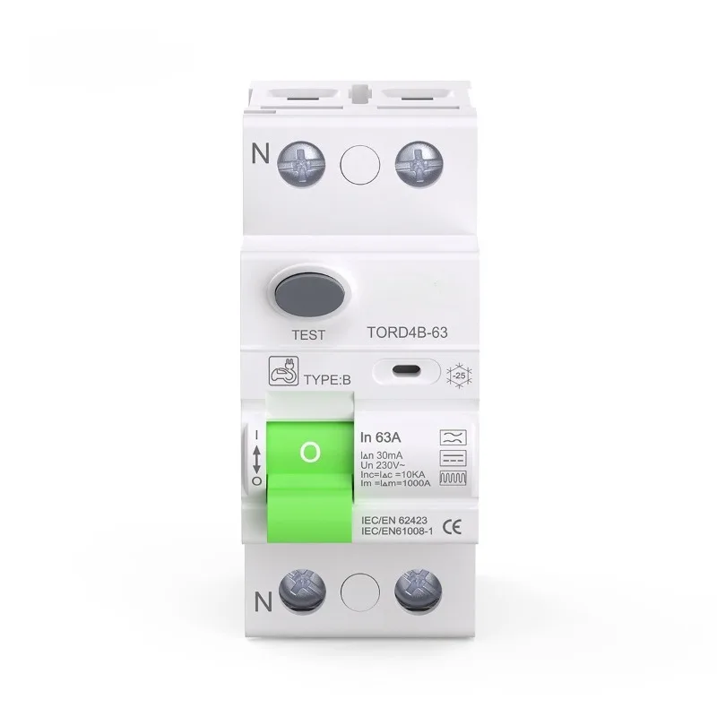 

B-type leakage protector 2P63A is suitable for photovoltaic charging pile DC RCCB EV