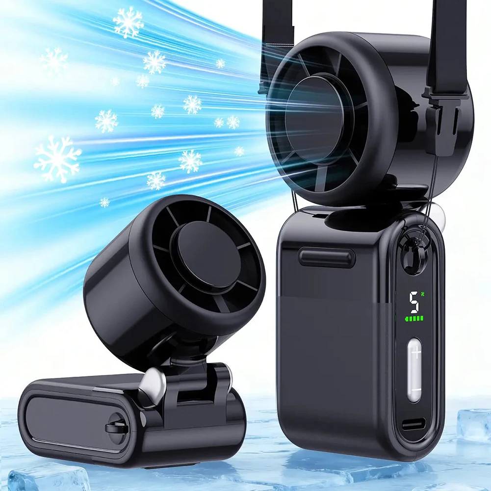 Battery Operated Quiet Portable Fan Compact Foldable Design For Easy Portability. Outdoor Camping And Hiking Gear