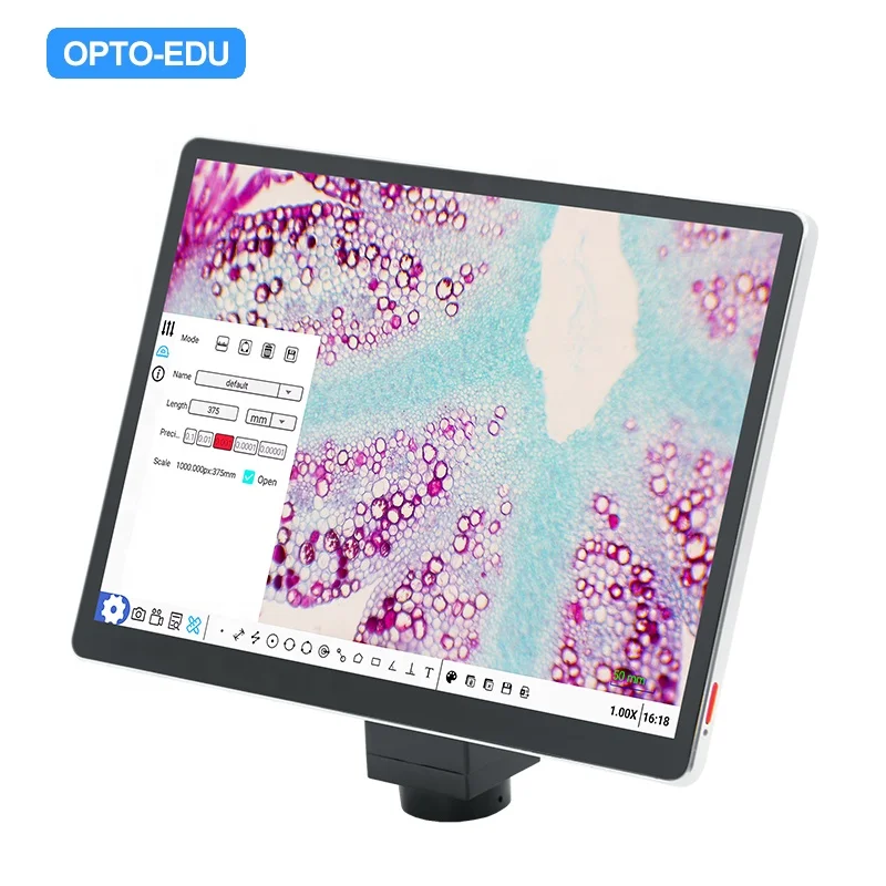 OPTO-EDU A59.3521 10.5 بوصة شاشة تعمل باللمس 8.0 متر كاميرا الجيب الرقمية لمجهر الفيديو
