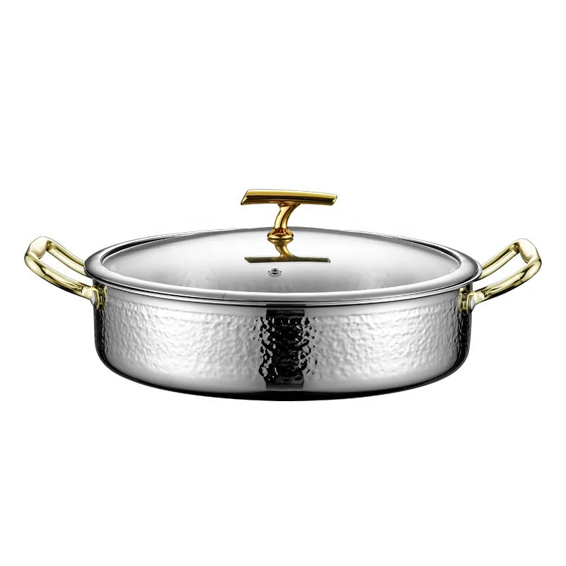

Creative thickened 304 stainless steel cooking seafood commercial deeper induction cooker soup pot