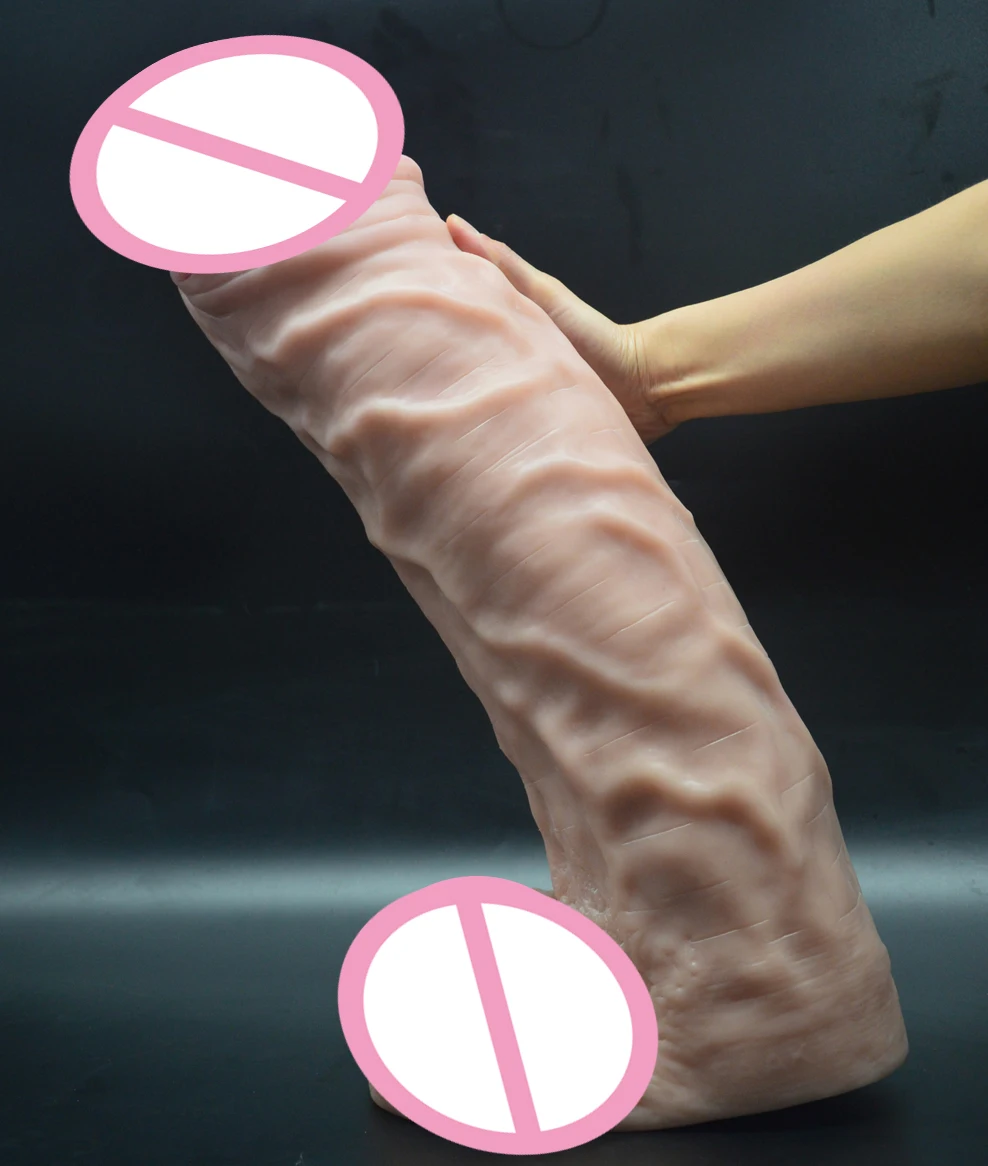 FAAK 21.6inch huge long dildo realistic 5inch giant penis massive cock women man sex toys adult products sex shop window display