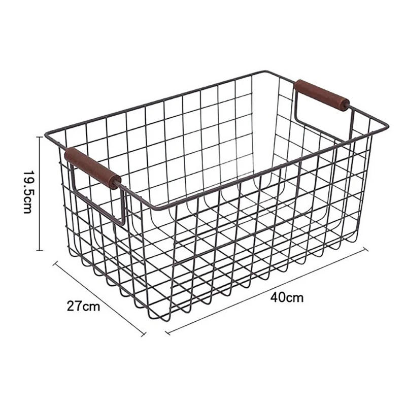 ABJY-일본 단철 보관 바구니 간단한 욕실 스낵 주최자 책 홀더 주방 잡화 용기