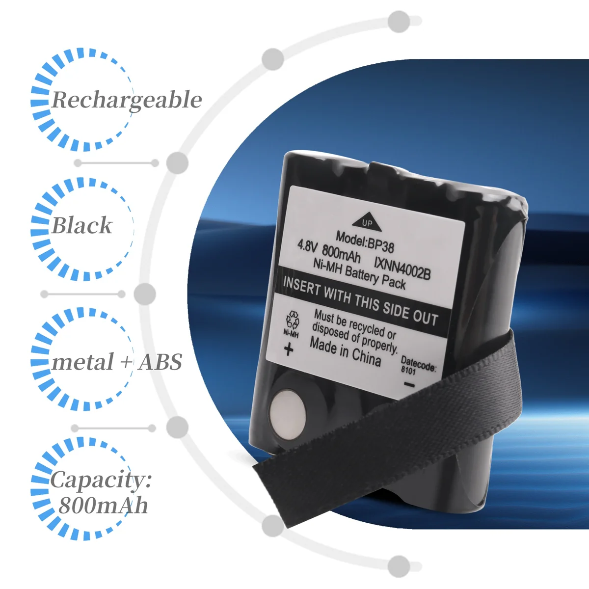 ABNP Ixnn4002B 800 мАч Ni- аккумулятор для Tlkr T80 T80Ex Xtr446 Xtb446 Xt180 Xtk446 Tlkr T61 T81 T5 T6 T7 T8 T50 T60 Радио