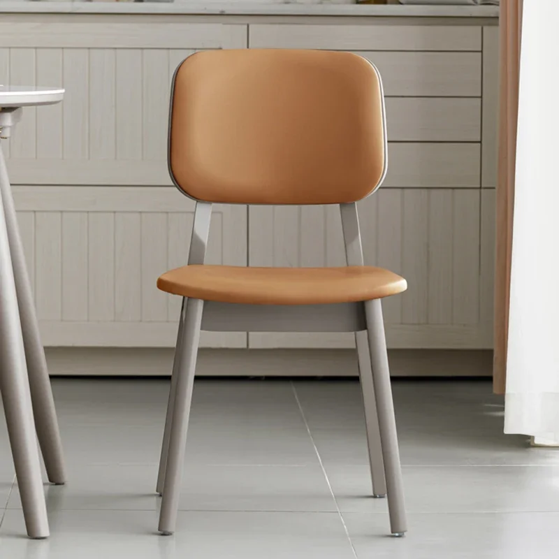 

Скандинавские деревянные обеденные стулья, эргономичные металлические стулья из искусственной кожи для спальни, обеденные стулья для гостиной, детская мебель для дома Cadeira FYDC