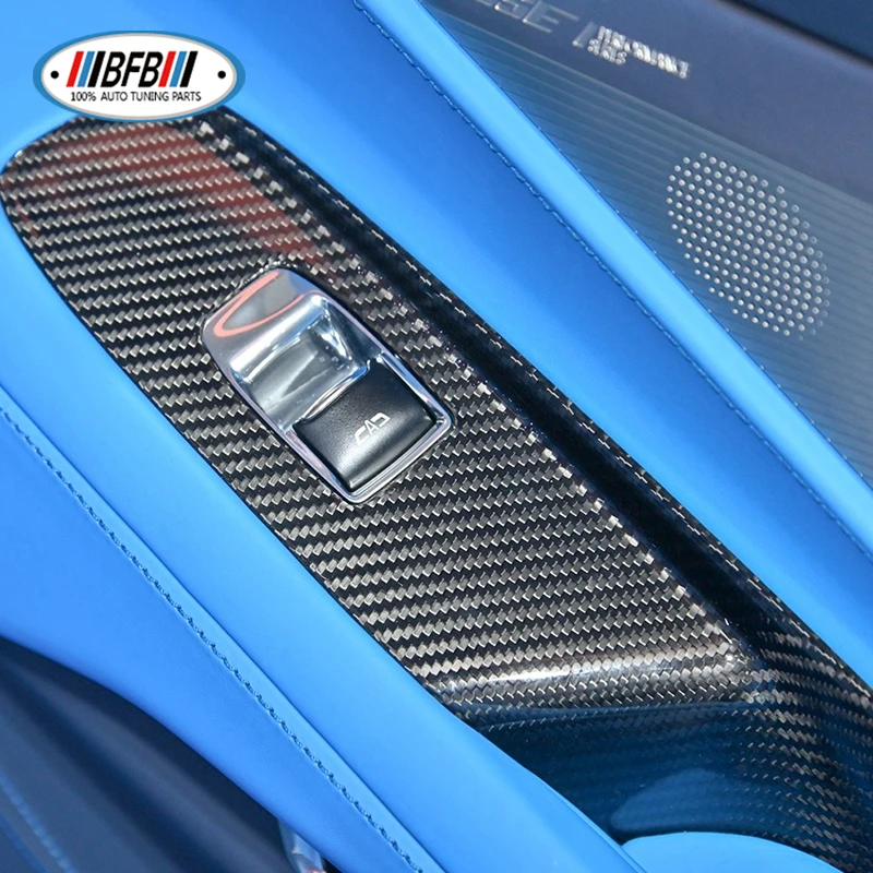 

Real Dry Carbon Car Window Lift Switch Button Panel Cover Trim For Chevrolet Corvette C8 Stingray Z51 Z06 2020-2023