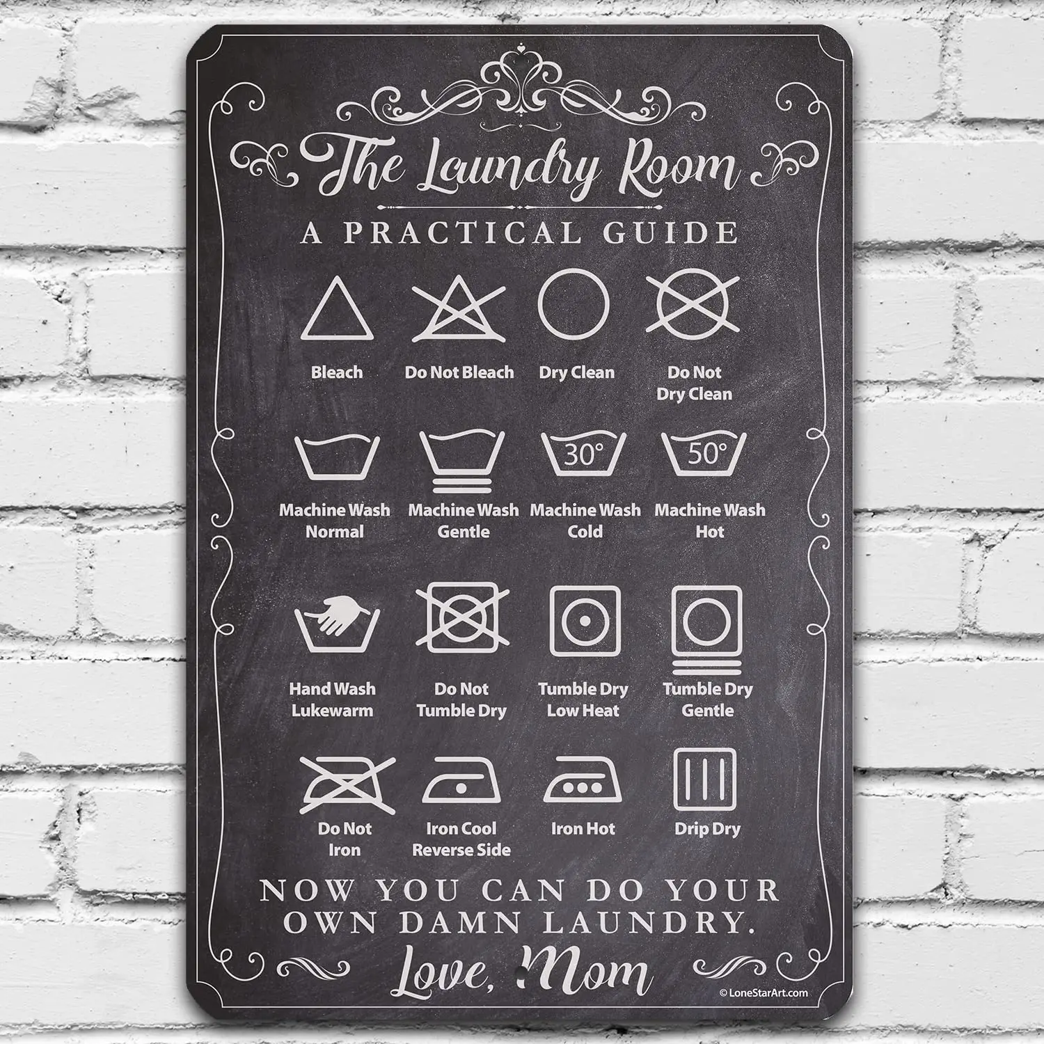 The Laundry Room a Practical Guide - Metal Sign - Great Laundry Room Decor, Wash Room and Mud Room Decoration, Unique House sign