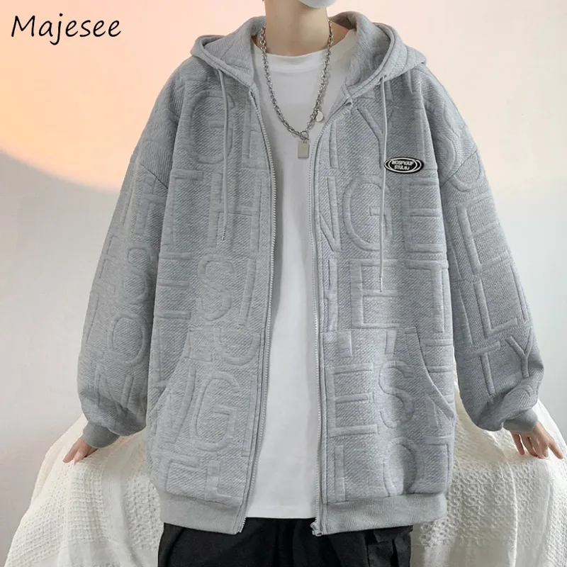 

Hooded Hoodies for Men Teens Sweatshirts Casual Outwears Korean Fashion High Street All-match Students Ulzzang Baggy Y2k Hoodie