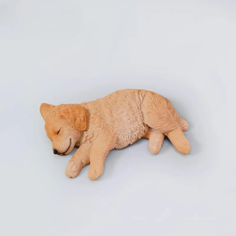 JXK キュートなシミュレーション樹脂製小型ゴールデンレトリバー、ハスキー、ラブラドールの子犬モデル、ミニチュアおもちゃ、装飾品、動物の彫刻