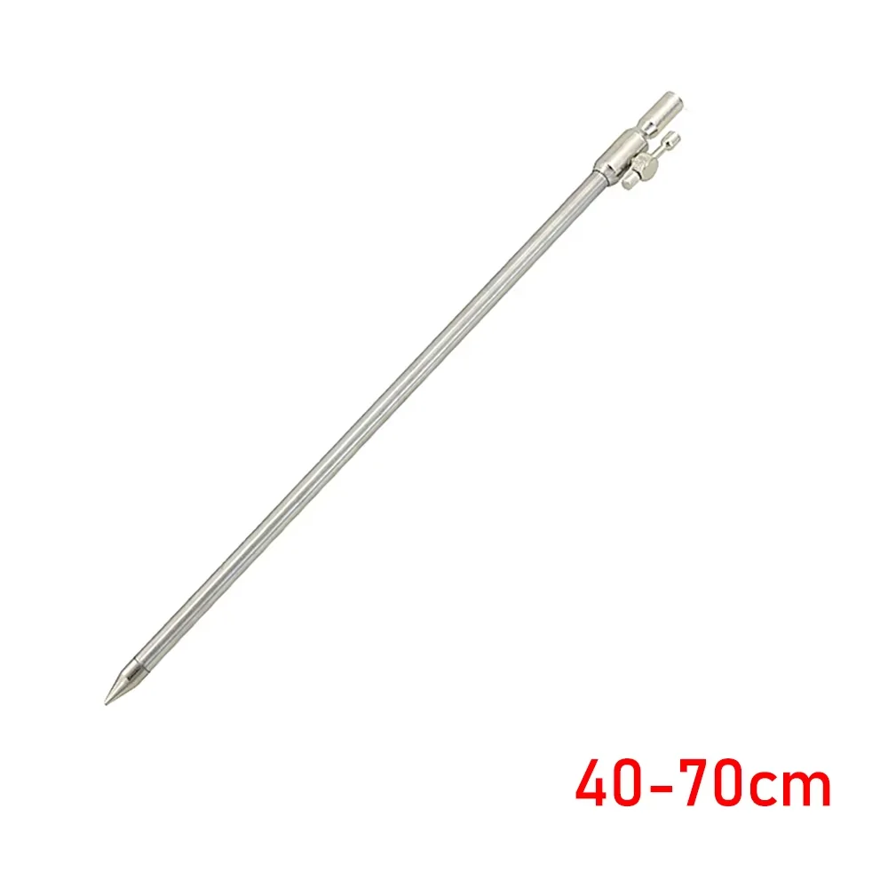 Hirisi 55-100 cm Uitbreiding Rvs Vissen Bankstick Verstelbare Karpervissen Bank Stick Hengel Pod Rest