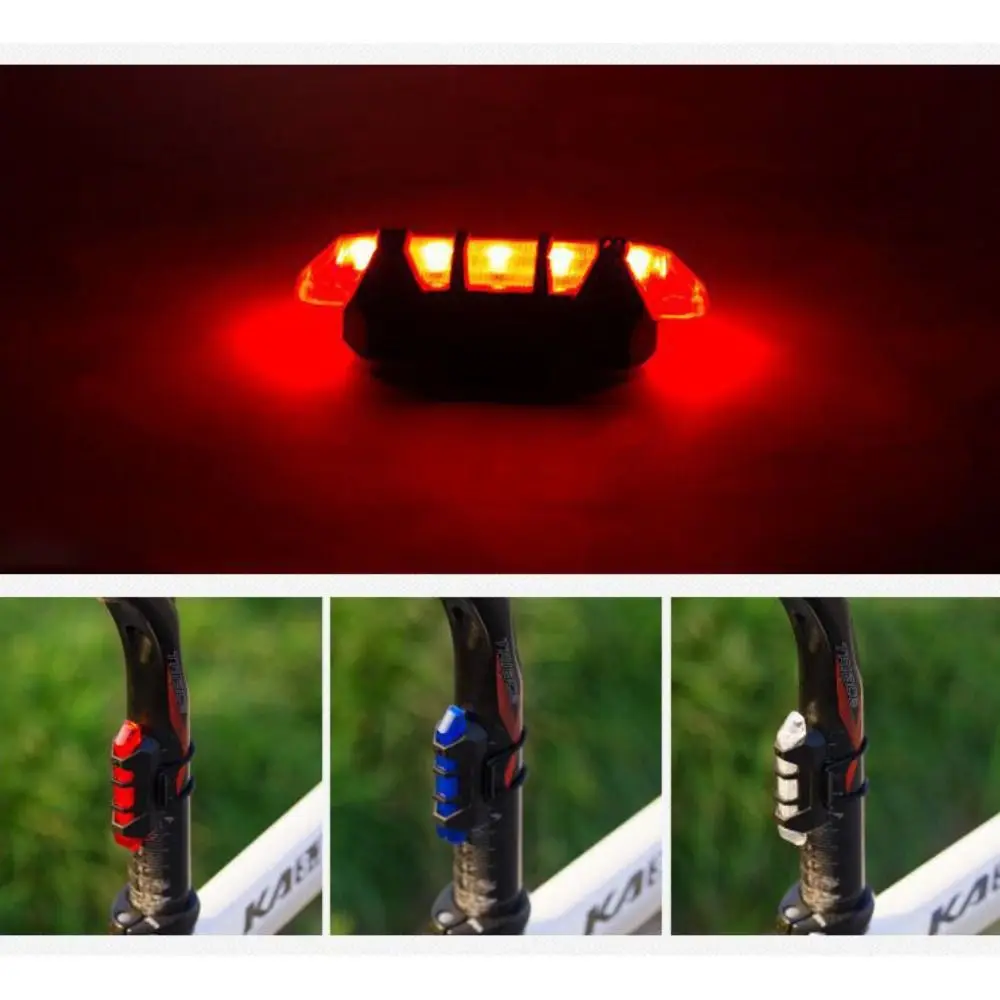 Fashion USB Rechargeable City Mountain Bike Bicycle Light Waterproof Colorful Rear Bicycle Light Flashing Safety Lights