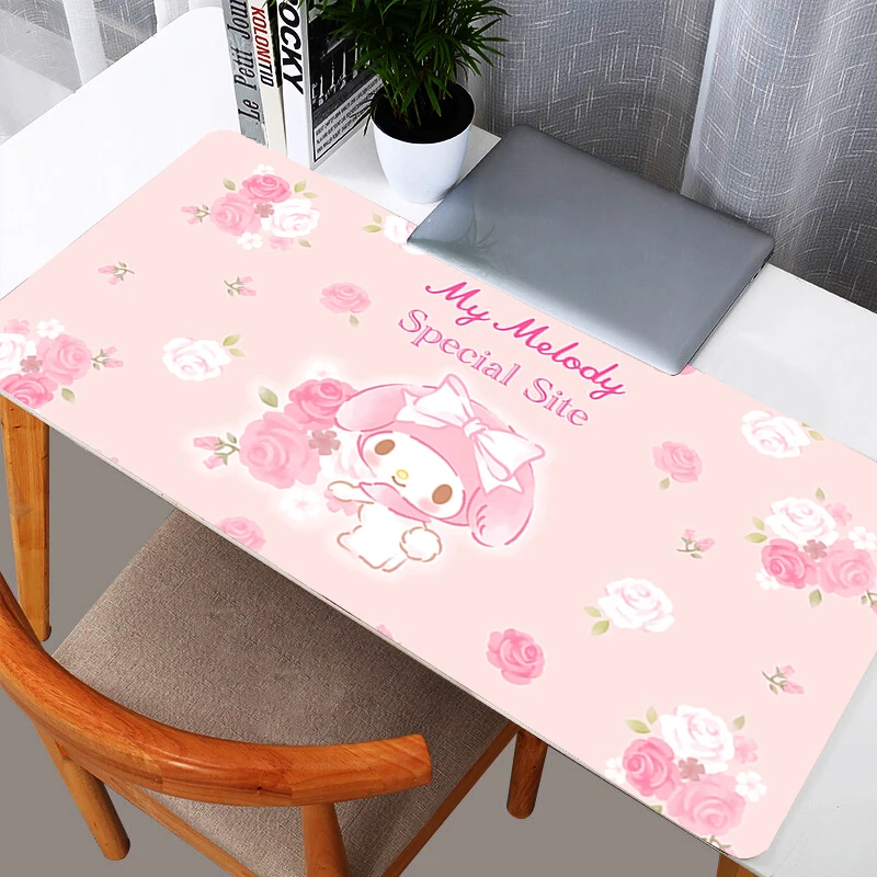 My melody mouse pads acessórios de jogos duráveis ​​gabinete gamer computador mesa tapete anime novo teclado tablet mousepad