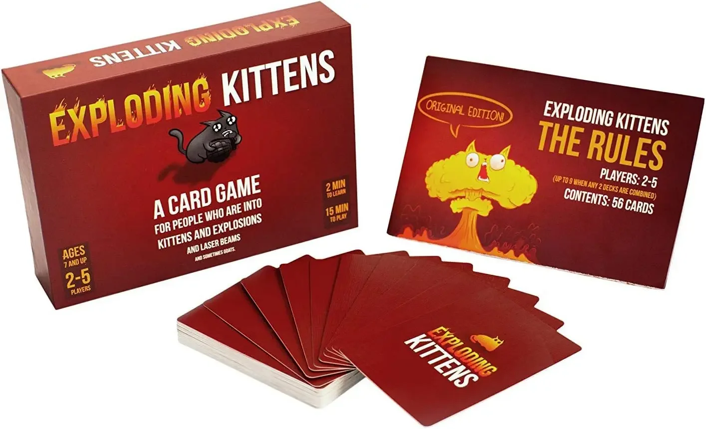 Exploding Kittens 4 in 1 Set Family Party Board Game Fun Adult Kids Toy Cards Game Suitable For Holiday Gift