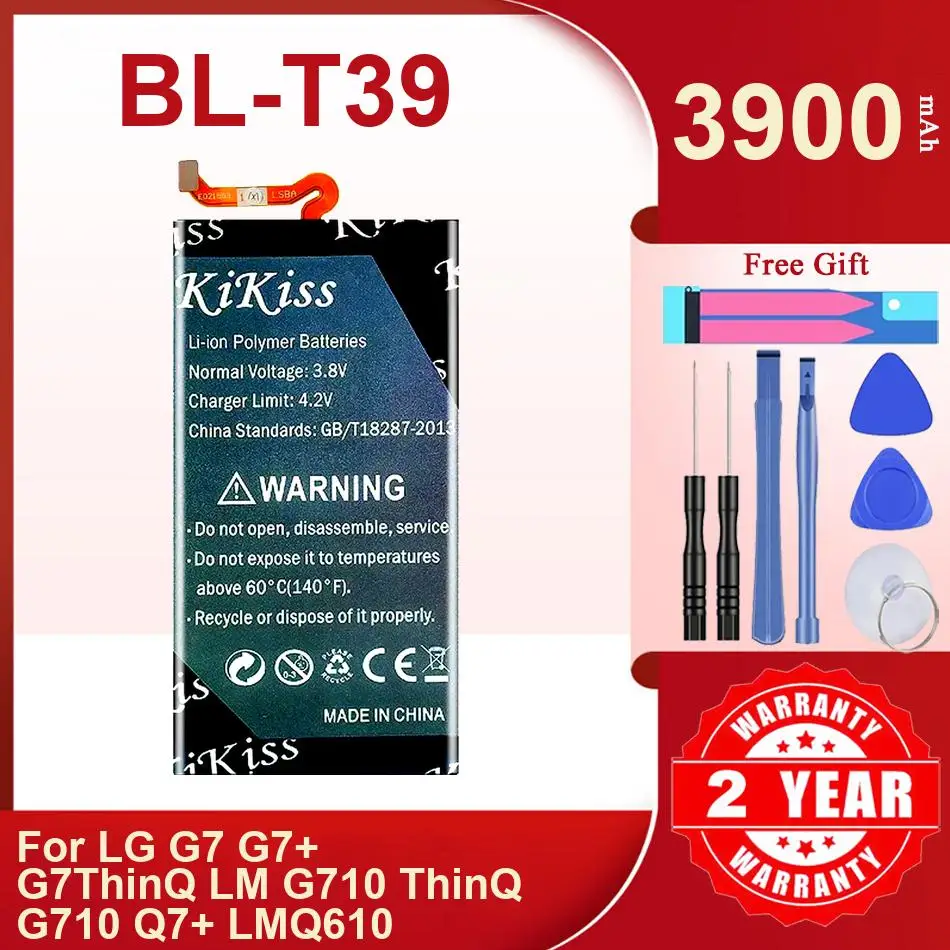 

3900Mah Kikiss Battery BL-T39 For LG G7 G7+ G7thinq LM G710 Thinq Q7+ LMQ610