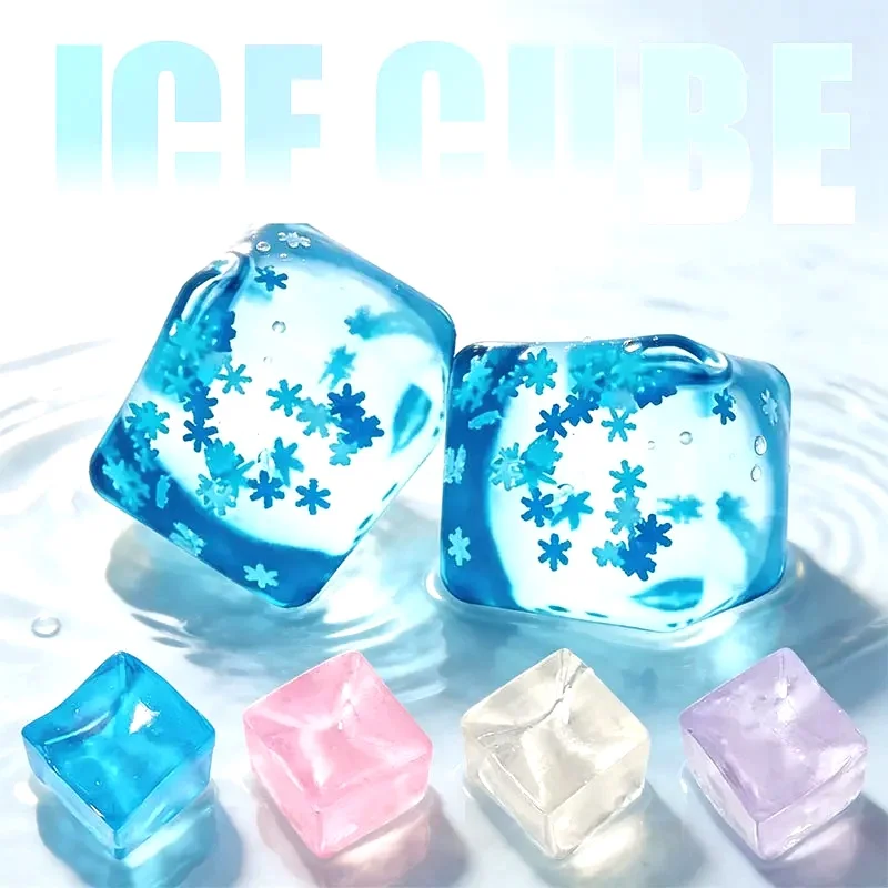 

6/8/10/12 PCS Ice Cube Squishy Sensory Toys Stress Square Soft Touch Squeeze Office Stress Relief Toys for Adults Favors Gifts