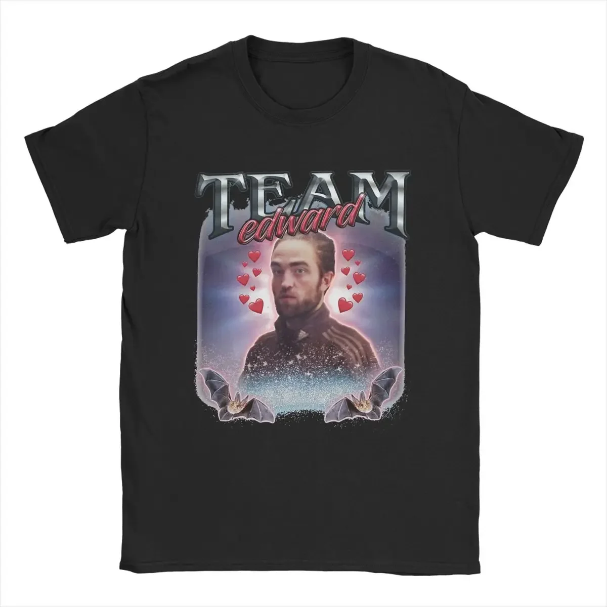 Men T-Shirt Team Edward Twilight Cursed Fan Collage Creative Cotton Tee Shirt Short Sleeve T Shirt O Neck Tops Gift