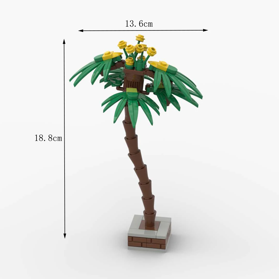MOC Bausteinmodelle Städtische Grünflächen Kreativer Großer Baum DIY Straßendekorationen Kleine Bäume an Straßen Geschenk für Baumeister – Detail 15