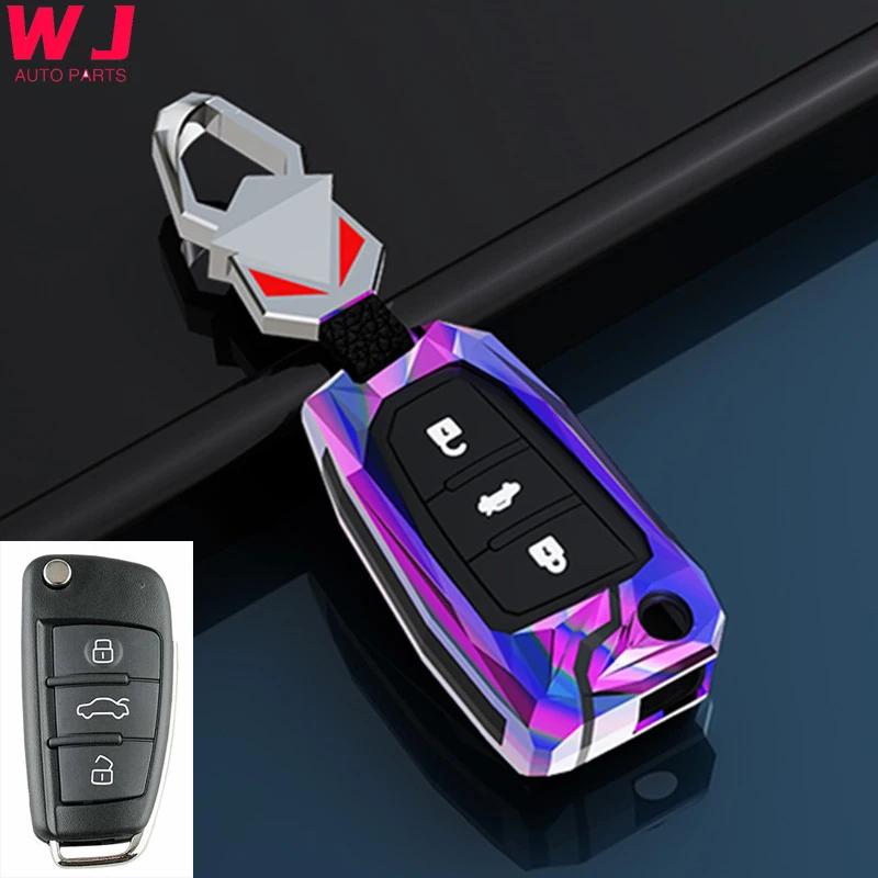 

Zinc Alloy Car Key Cases Cover Fob For Audi A1 A3 A6 C5 C6 Q3 Q2 Q7 TT TTS R8 S3 S6 RS3 RS6 A4 Accessories Keychain