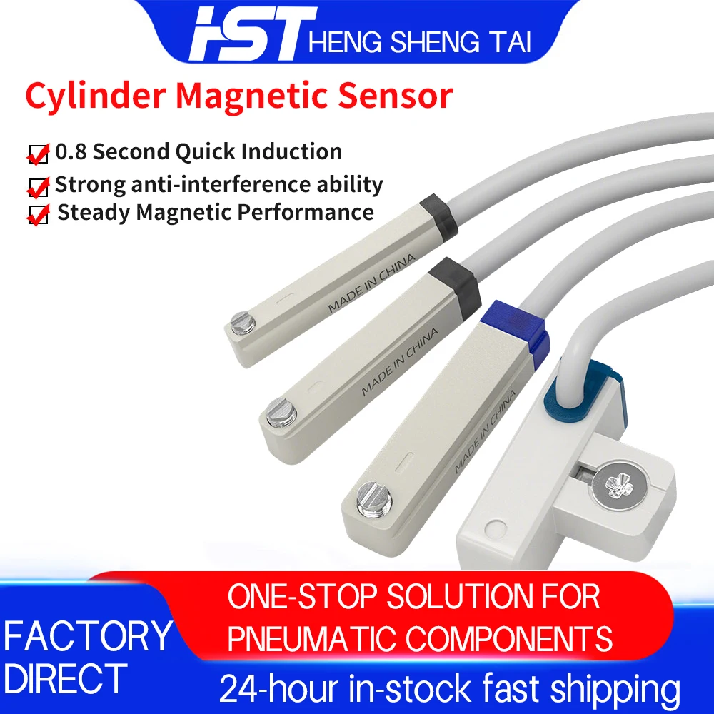 HST Pneumatic Cylinder Magnetic Switch Sensor CMSG CMSJ DMSG DMSE Proximity Induction Switch, 2-Wire NPN PNP for AirTAC Cylinder