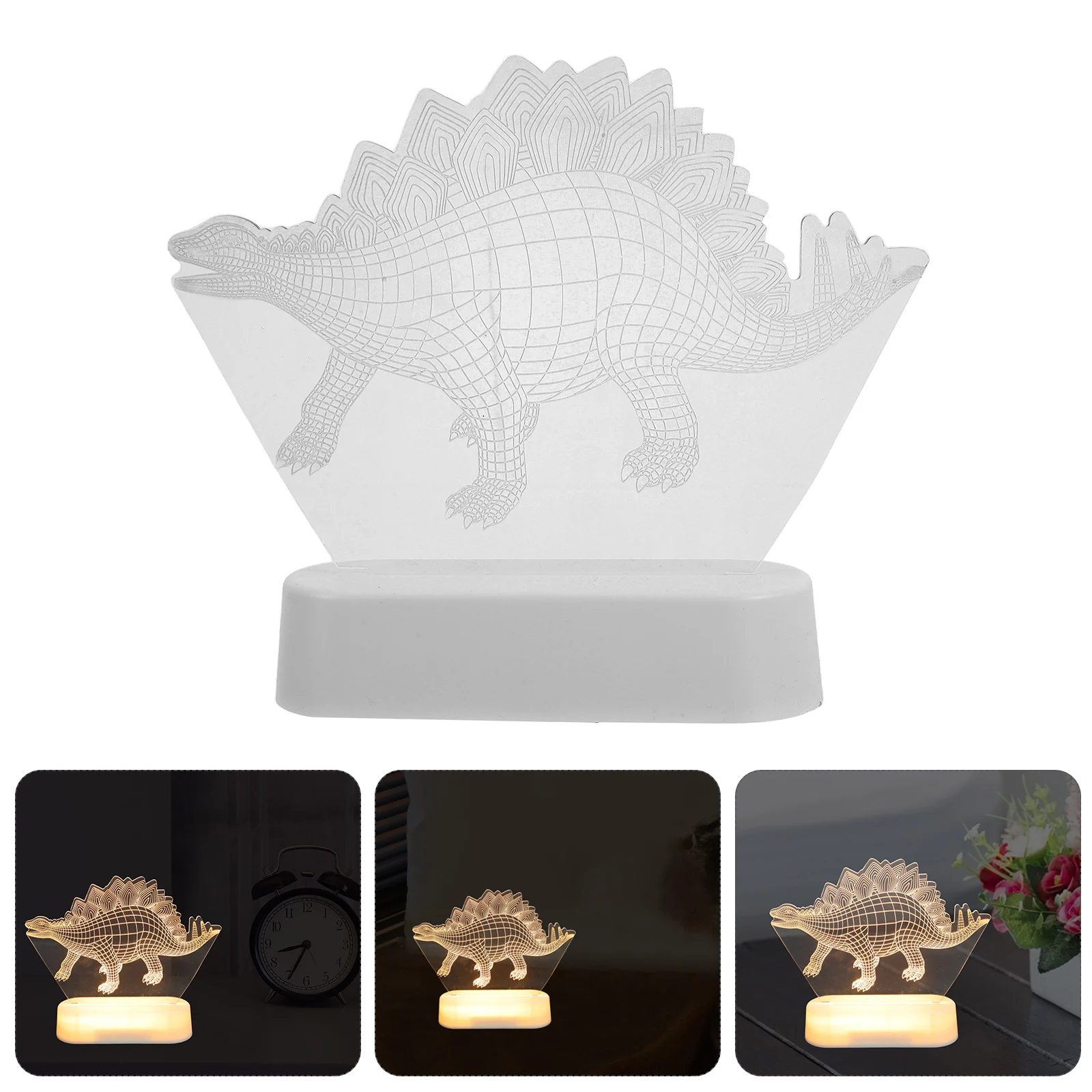 Ozdoby Lampki Nocne Dekoracje Dekoracja Biurka Lampka Nocna Dinozaur 3D Stolik Nocny Lampka Nocna z Kreskówkowym Zwierzęciem Plastikowa Pokój Dziecięcy