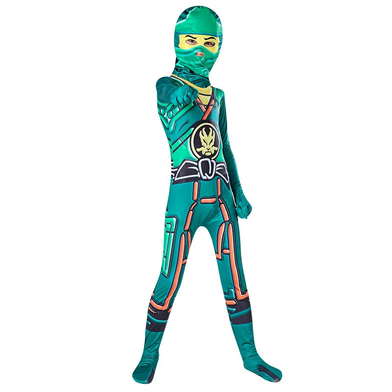 زي Ninjago الجديد للأولاد - بدلة النينجا التأثيرية للأطفال البطل الخارق للهالوين فستان حفلات الكرنفال أزياء تنكرية للنساء