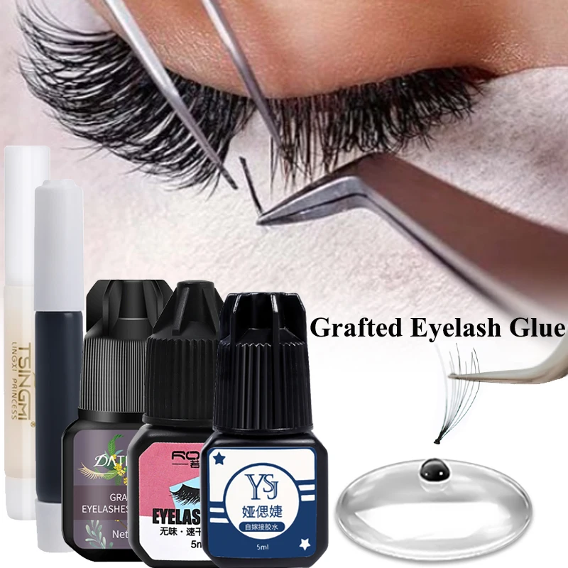 No-irritant Eyelashes Extension Glue Transparent Waterproof Lasting Quickily Dry Firm Self Adhesive Grafted Eyelash Glue Makeup