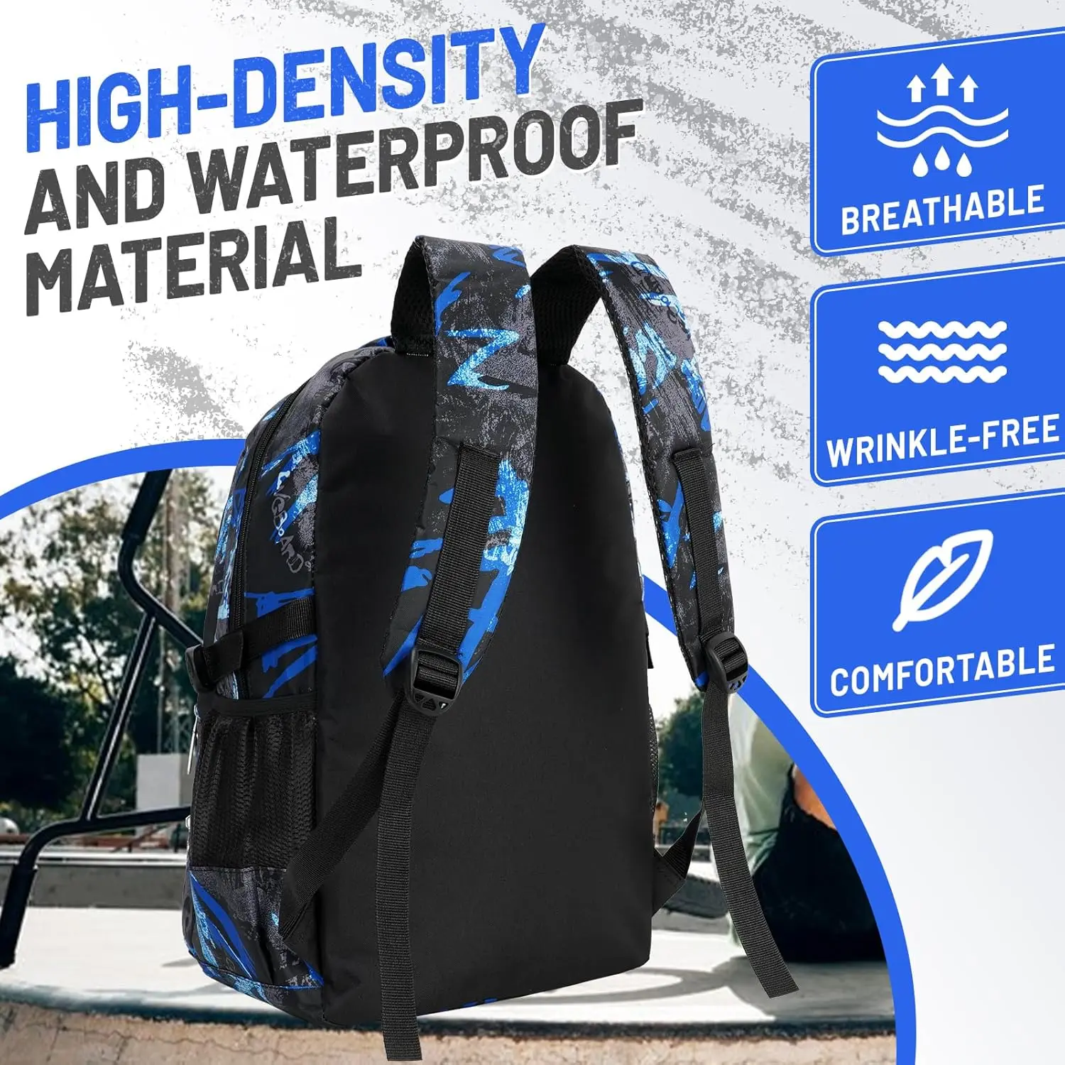 Mochila de camuflagem impermeável para crianças, bolsa escolar leve para meninos e meninas, mochila casual de estudante para viagens, escola secundária