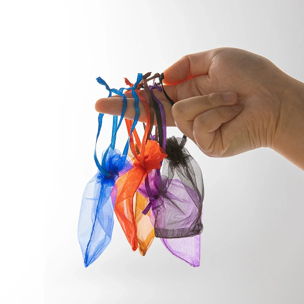 Transparente Organza-Geschenkbeutel mit Kordelzug für Schmuck und Kleinteile – Detail 5