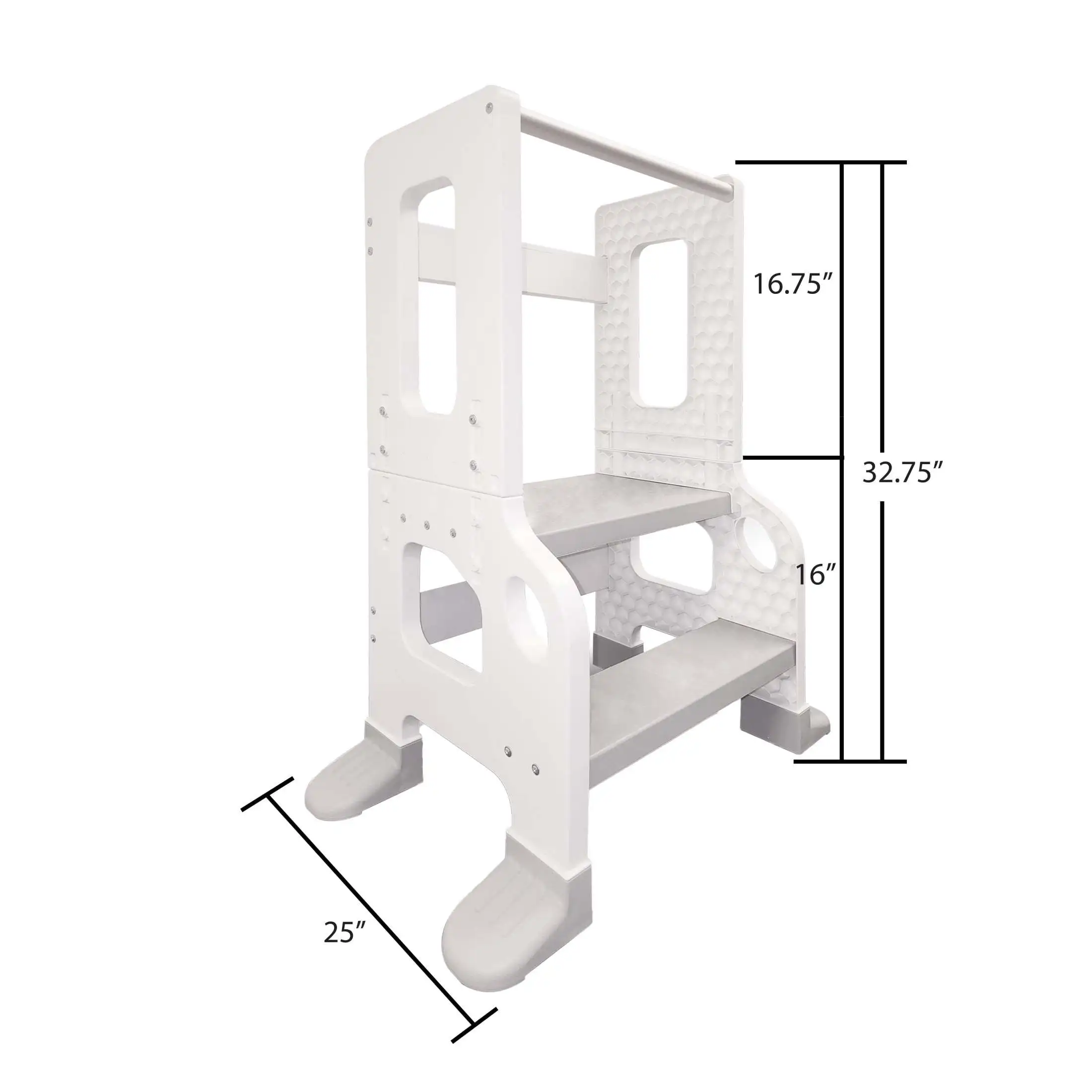 Banco 2 em 1 para idades de 1 a 3 anos, capacidade de 100 libras, banco para crianças e assento sanitário de treinamento, banco seguro para crianças com antiderrapante