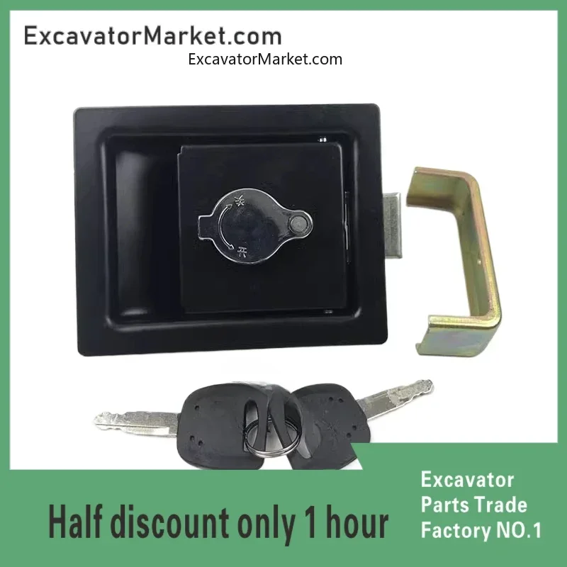 

For Xcmg Xg135 150 210 250 370 Toolbox Lock Battery Box Lock Front Cover Lock Excavator Accessories High Quality
