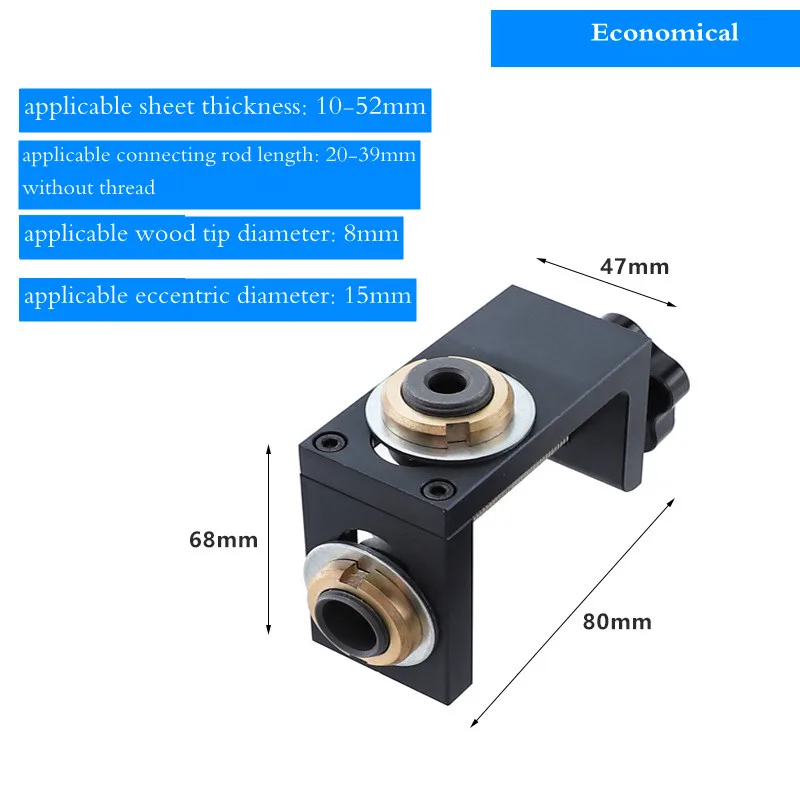Kit de plantilla de espiga ajustable para carpintería, 3 en 1, localizador de agujeros de bolsillo, herramienta perforadora para muebles, conexión con 8/10/15mm