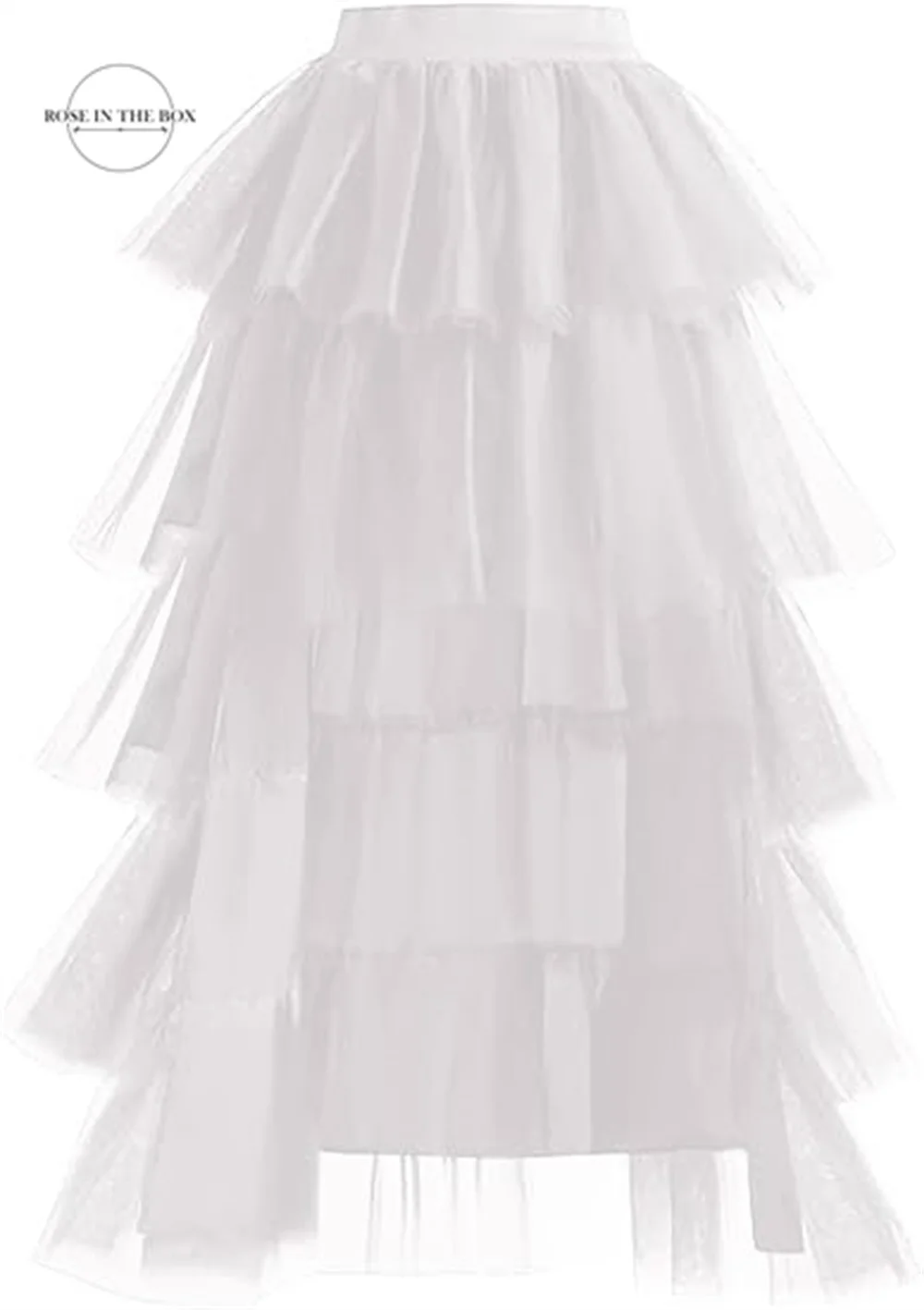 Red Puffly Tulle Skirt Women Front Short Back Long Sexy Half Body Skirts High Waisted Mesh Tutu Carnival Outfit Mardi Gras Party image 3